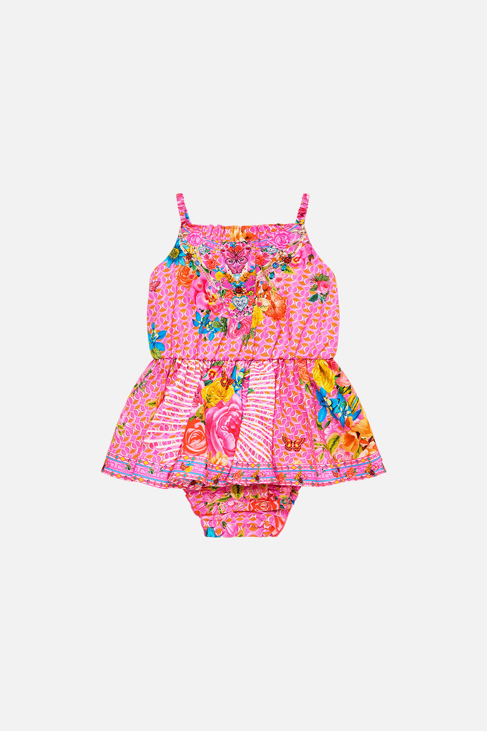 The CAMILLA WAISTED DRESS WITH KIMONO SLEEVE BODRUM BOTANICALS in our BODRUM BOTANICALS print.