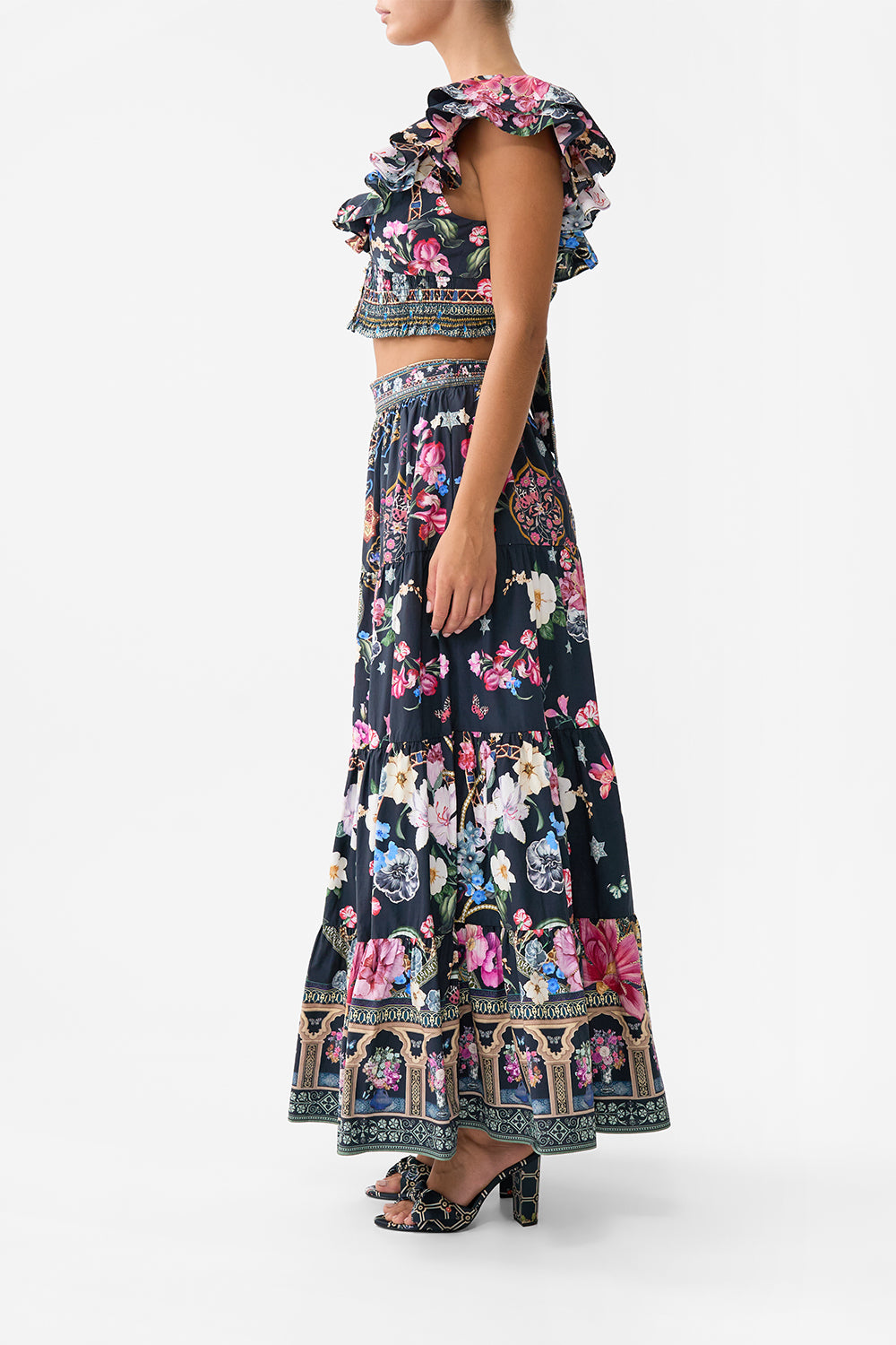 The CAMILLA STRAIGHT LEG PANT TILES DARLS in our  print.