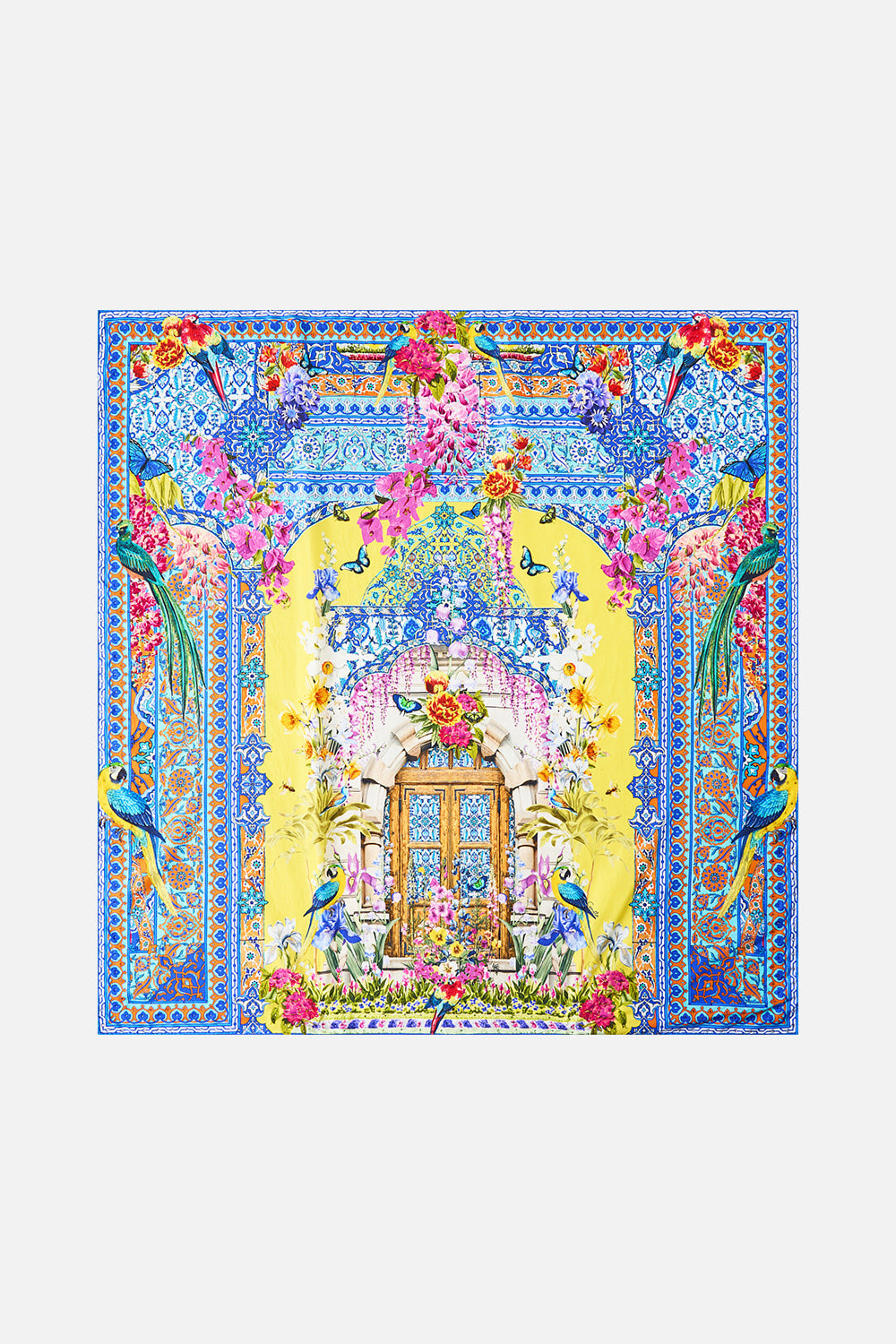 LARGE CRYSTALLED SILK SQUARE SCARF SULTANAHMET SUMMER