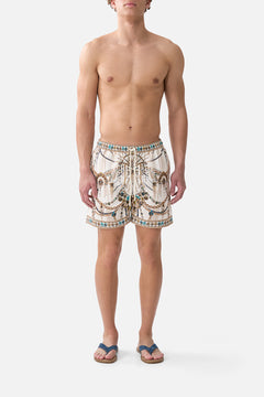 MID LENGTH BOARDSHORT WITH ELASTIC WAIST CHAIN GANG