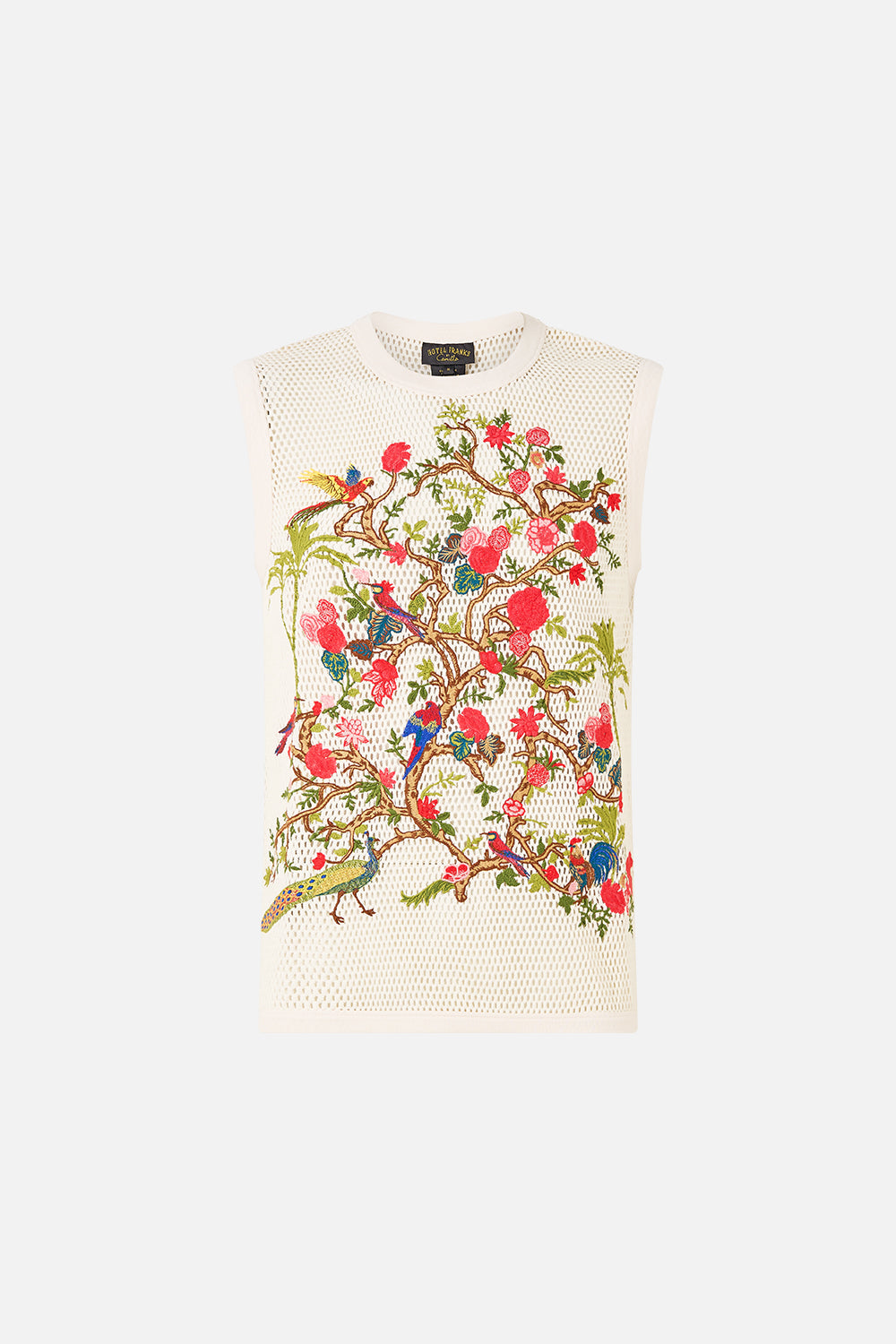 EMBROIDERED RELAXED FIT KNIT TANK SULTANS AND QUEENS