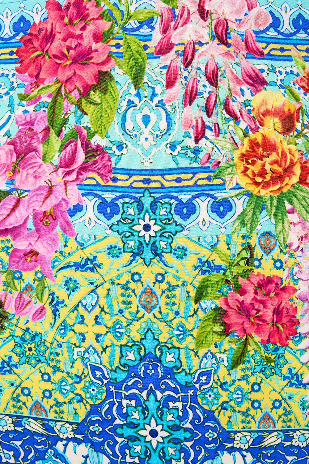The CAMILLA BIAS CUT DRAWSTRING PANT LADY LIONHEART in our  print.
