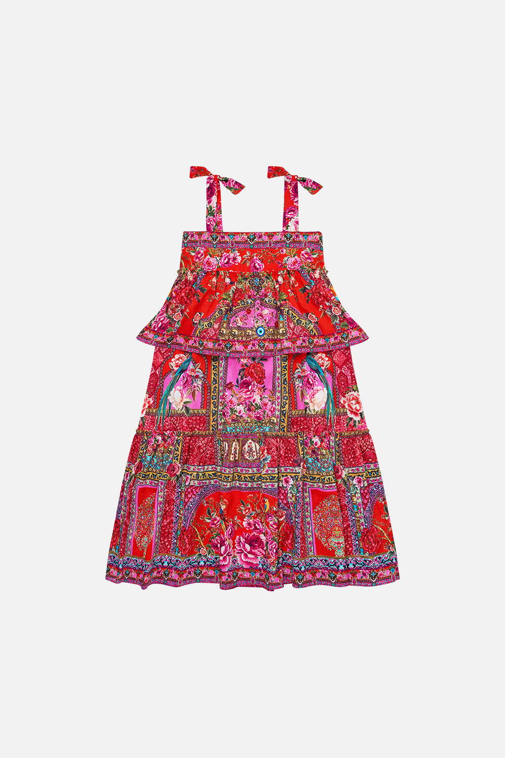 The CAMILLA BUTTON THROUGH SCARF BLOUSE AMULETS AND ALCHEMY in our  print.