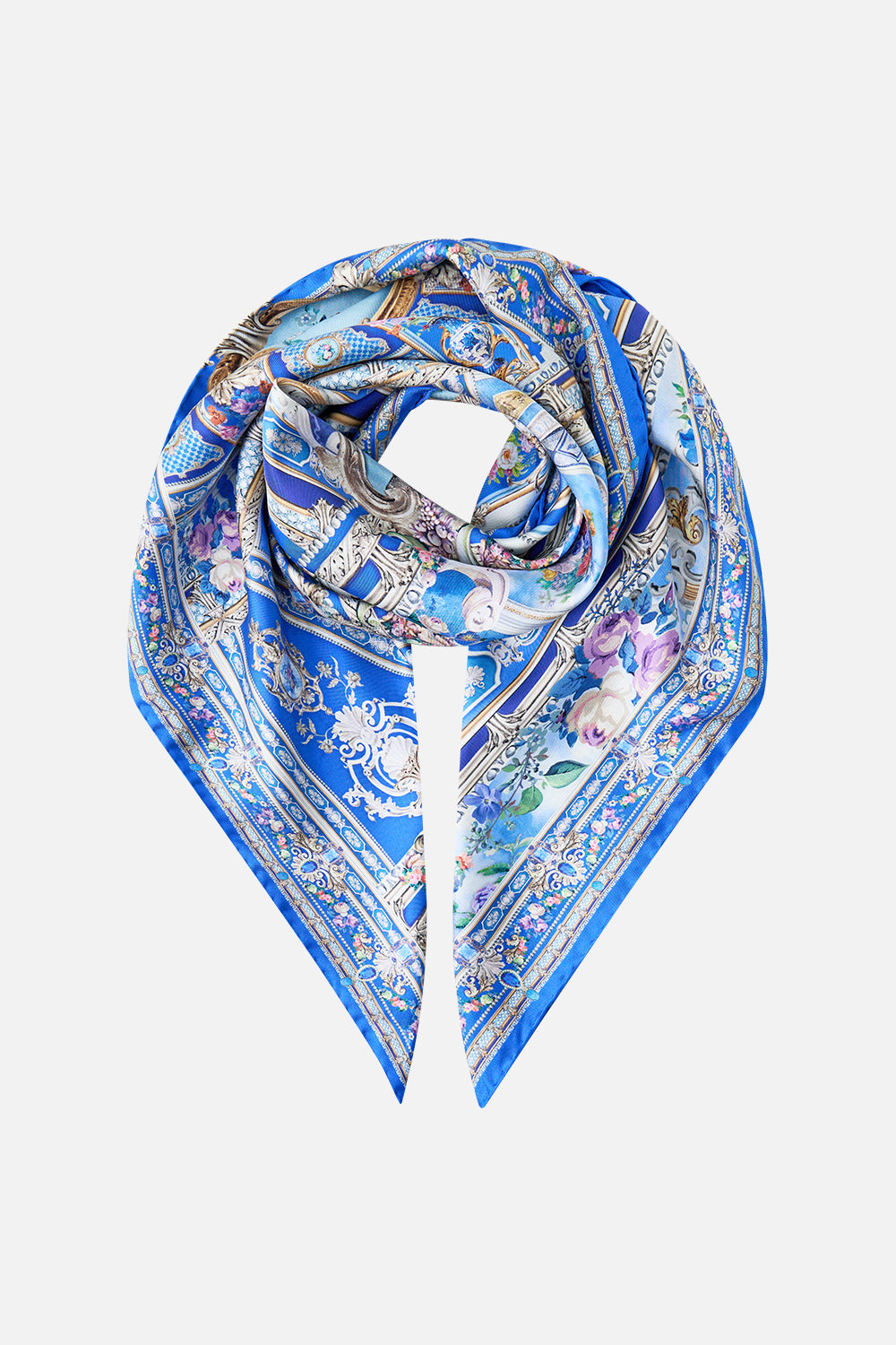 PRINTED SILK TWILL SQUARE SCARF OTTOMAN OPULENCE