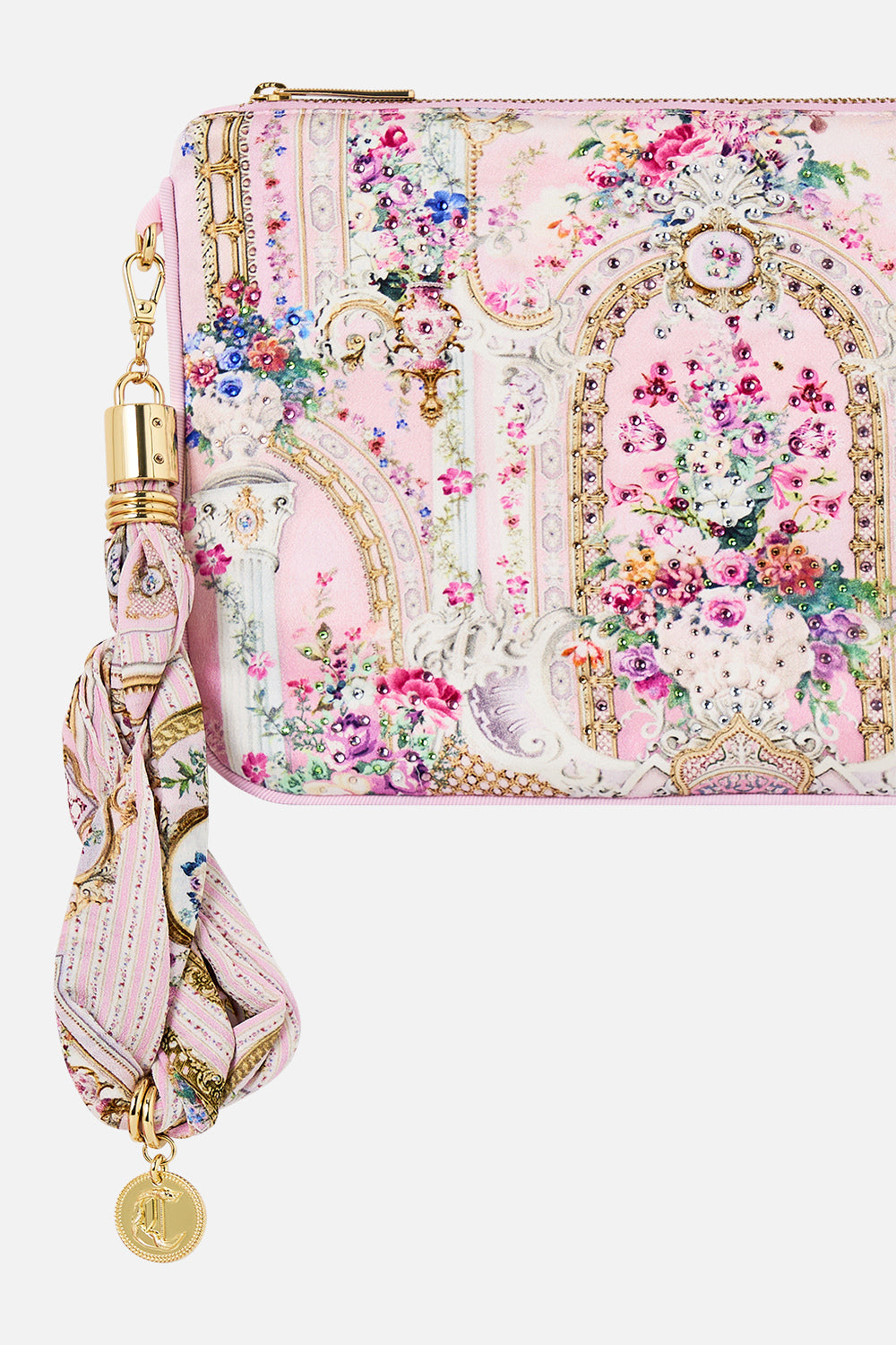 The CAMILLA BUTTON DRESS WITH SHAPED WAISTBAND SULTANS AND QUEENS in our  print.
