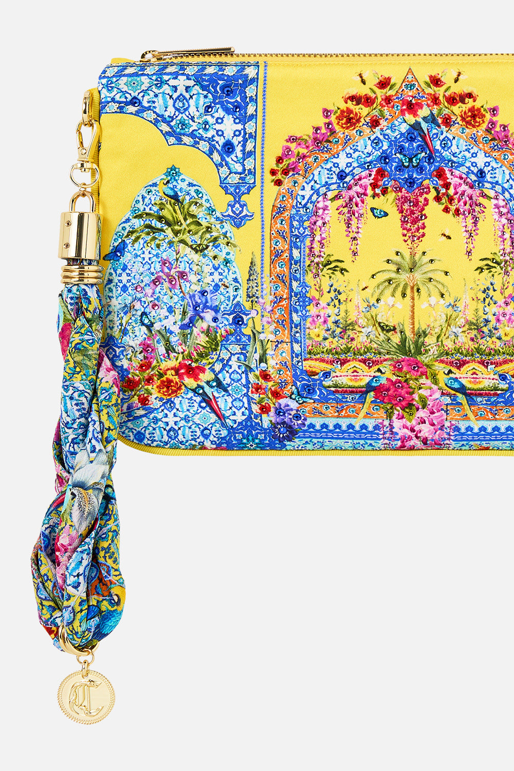 The CAMILLA LONG HIGH WAISTED TIERED SKIRT COLLAGE KINGDOM in our  print.