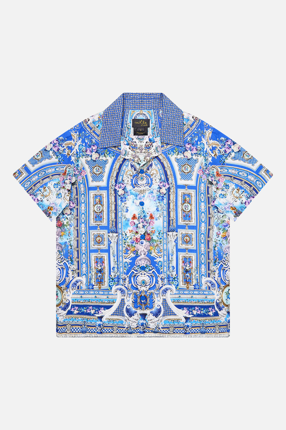 BOYS SHORT SLEEVE CAMP COLLARED SHIRT OTTOMAN OPULENCE
