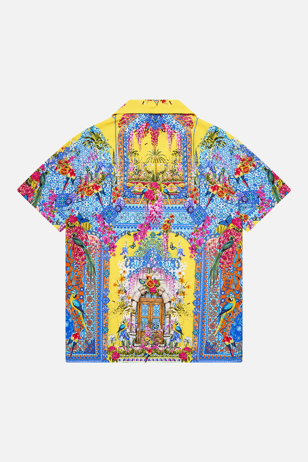 The CAMILLA CROPPED WRAP SHIRT MY HOMESPUN HEART in our  print.