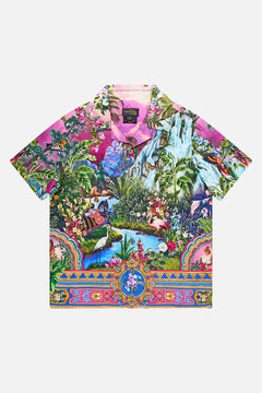 BOYS SHORT SLEEVE CAMP COLLARED SHIRT TURKISH DELIGHT