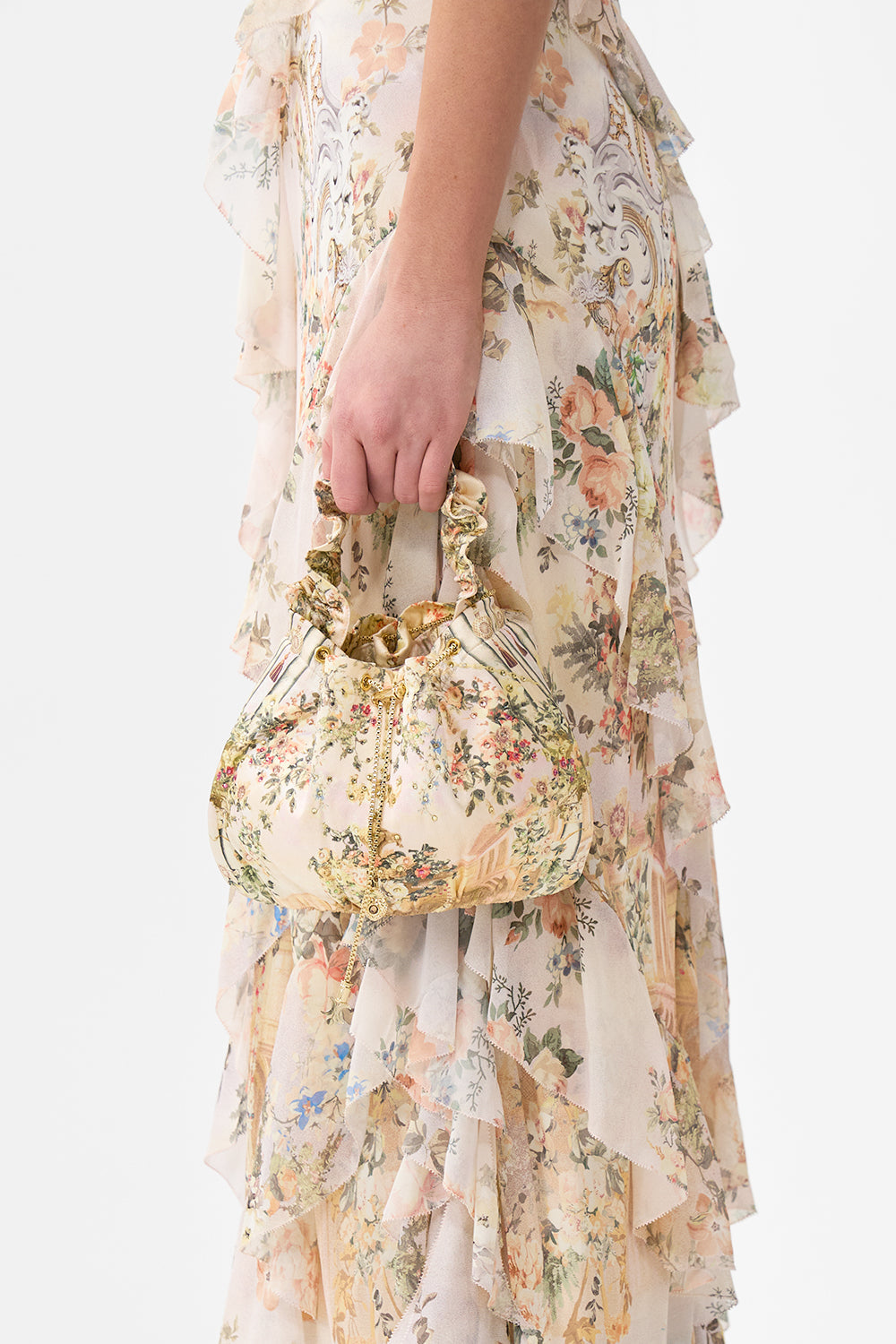 DRAWSTRING POUCH BAG WITH CHAIN STRAP TWILIGHT IN ISTANBUL