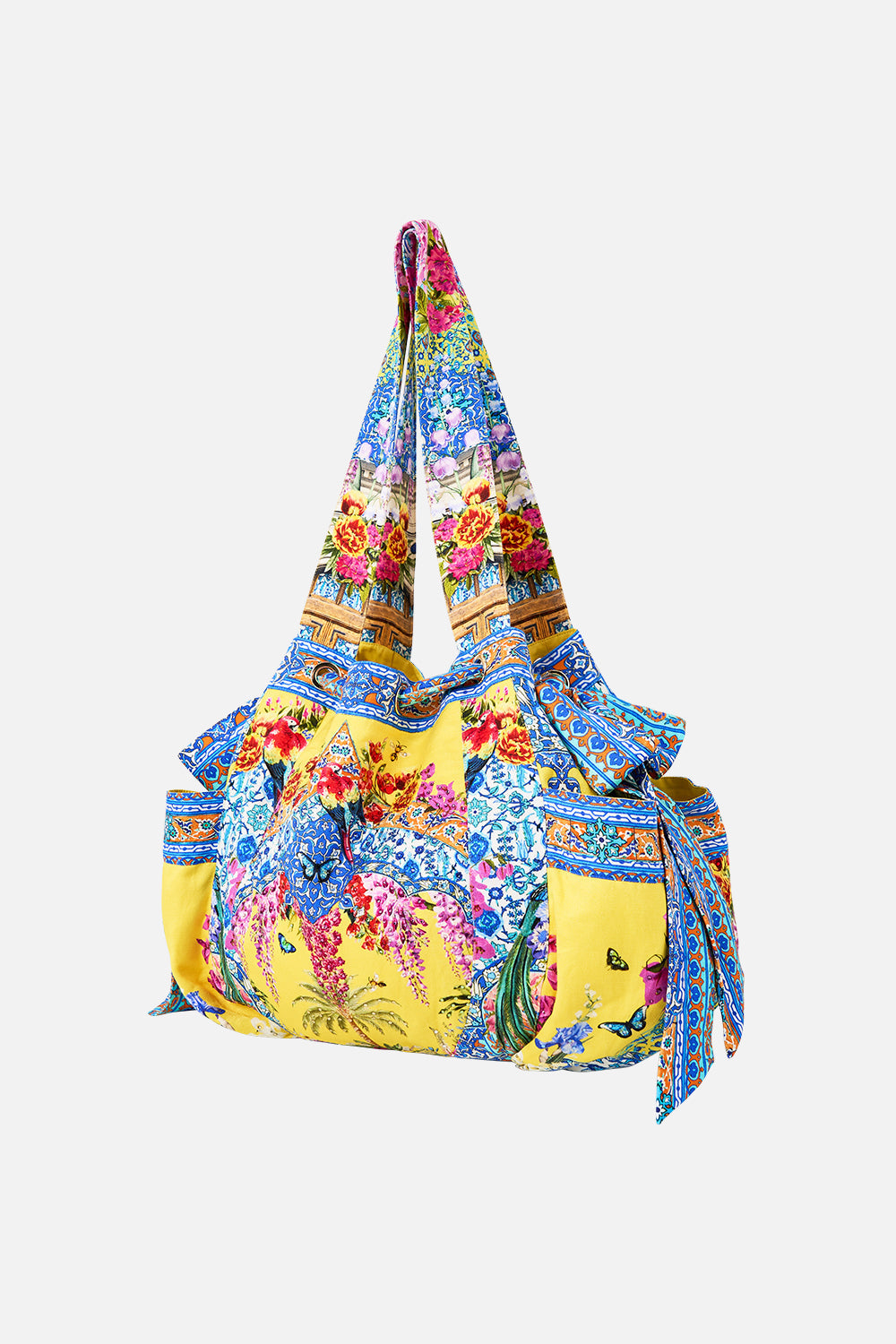 The CAMILLA LONG SILK CRINKLE CHIFFON SCARF FLAMENCO FOLKLORE in our  print.