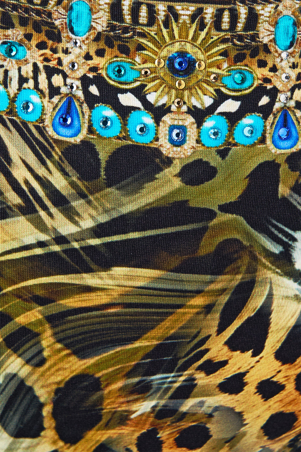 The CAMILLA STRAIGHT LEG PANT COLLAGE KINGDOM in our  print.