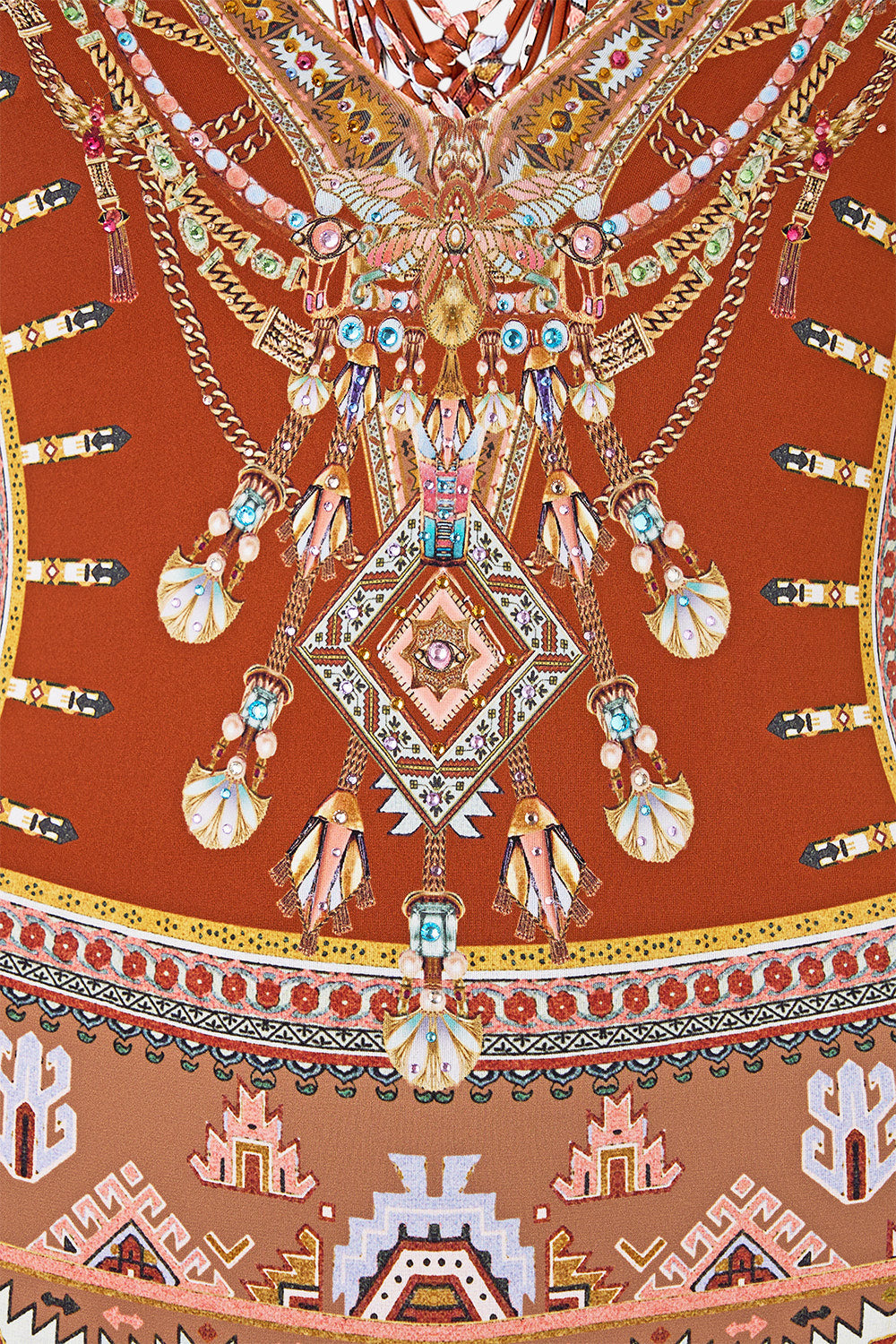 V NECK ONE PIECE WITH MACRAME STRAPS FABRIC OF TIME