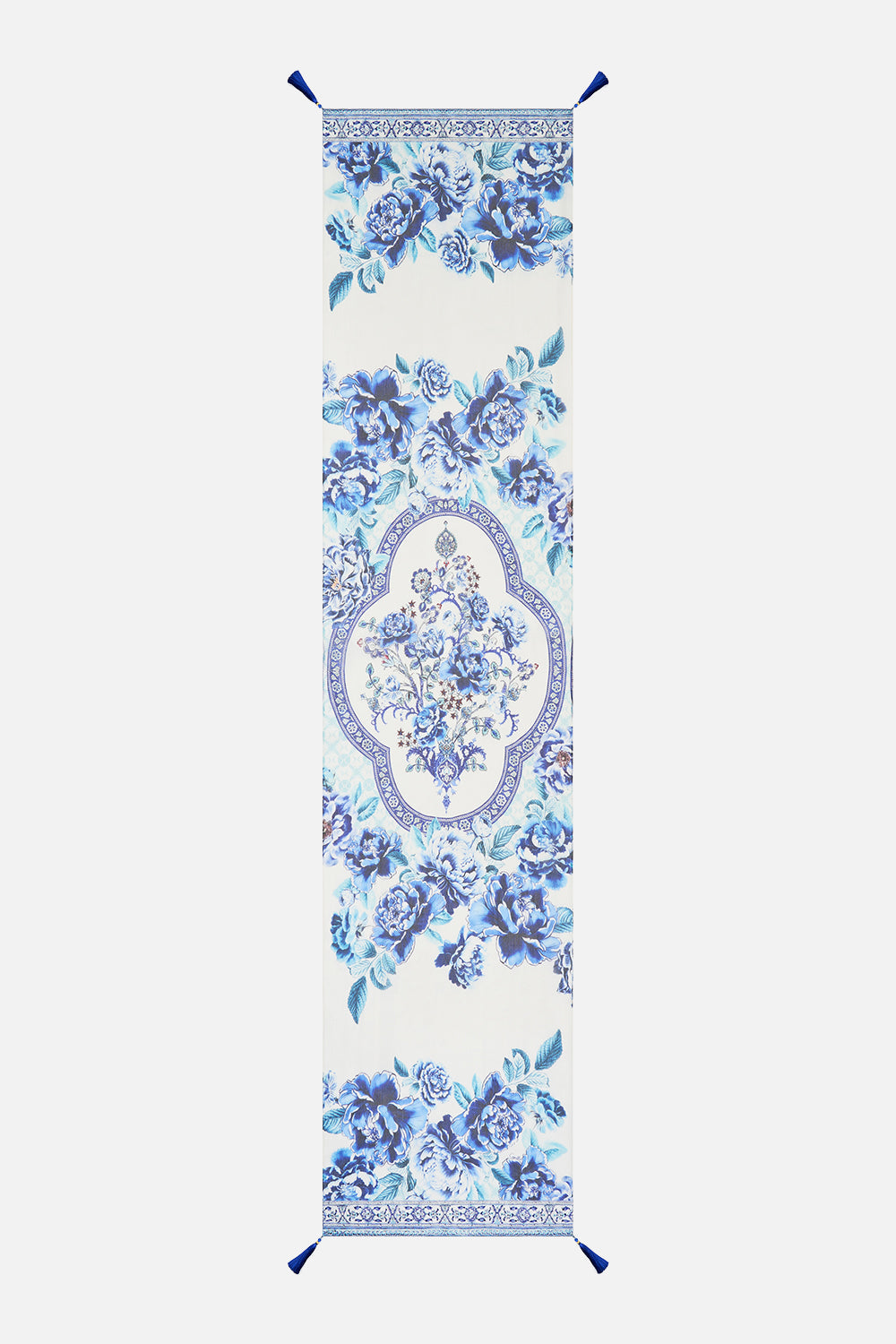 The CAMILLA MINIMAL WIDE LEG PANT TILED IN TIME in our  print.