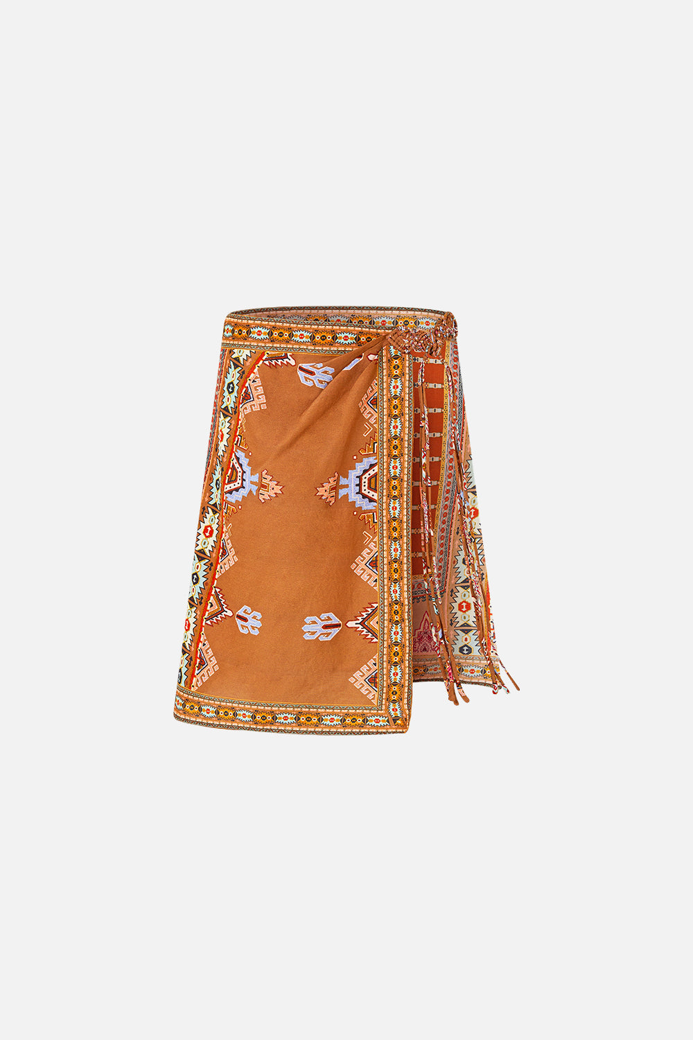 The CAMILLA CORSET DRESS WITH SHORT FLARED SKIRT LADY LIMONADA in our  print.