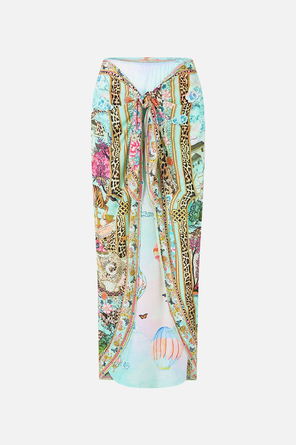 The CAMILLA SCOOP BACK HEM DRESS JUNGLE FLIGHT in our  print.