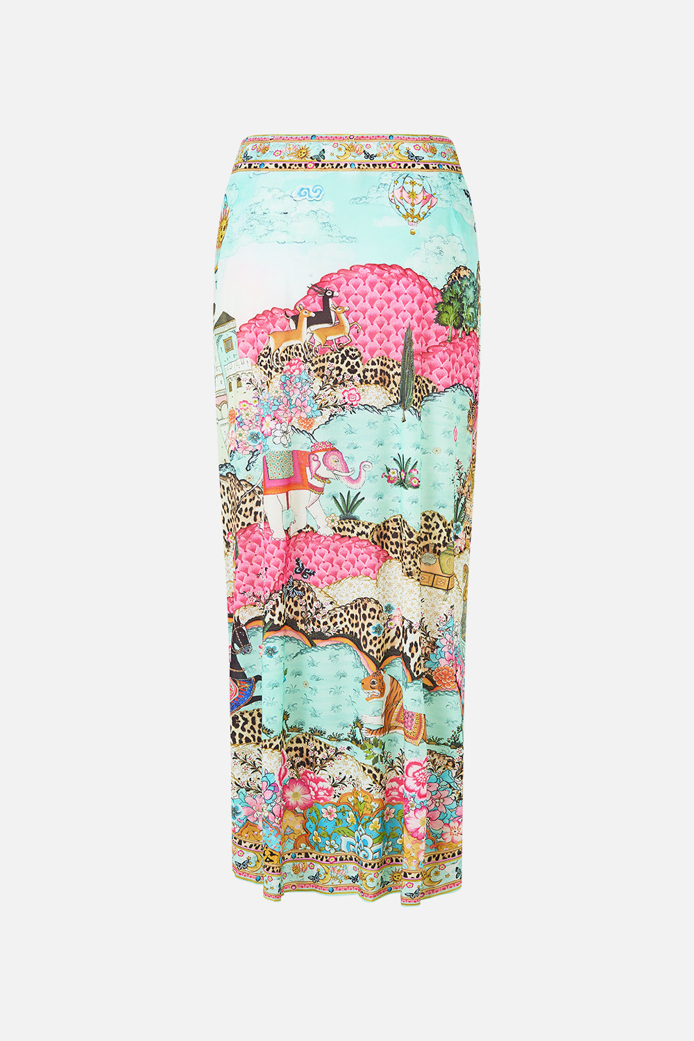 The CAMILLA BUTTON FRONT HALTER PLAYSUIT DARLING BUDS in our  print.