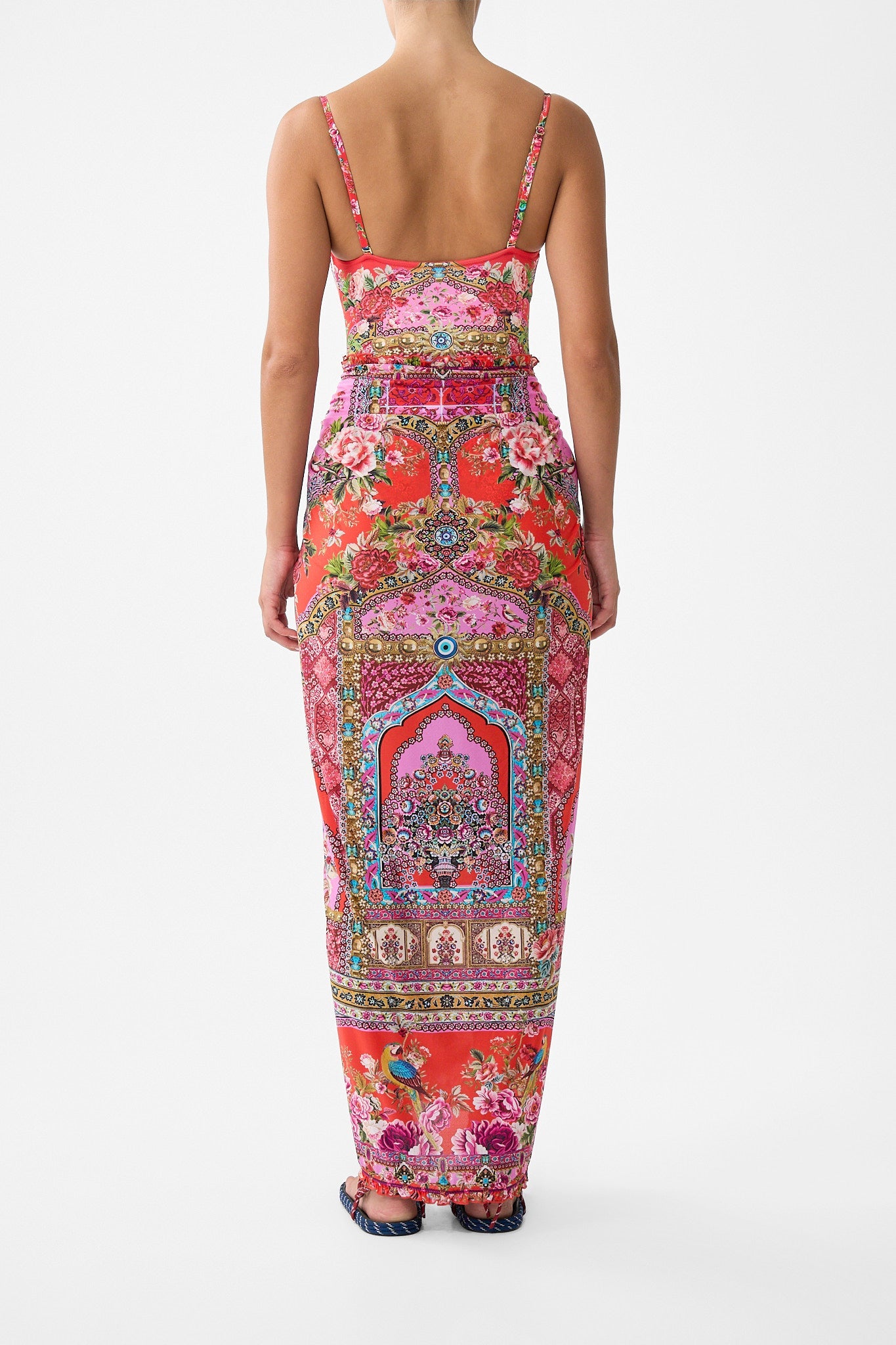 The CAMILLA STRAPPY DRESS WITH TWIST FRONT THE BOSPHOROUS in our  print.