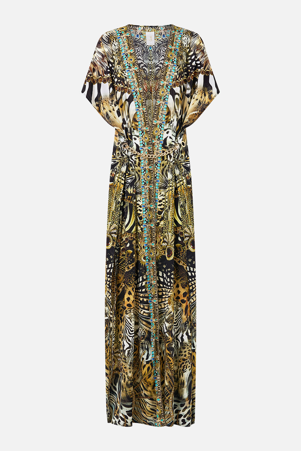 The CAMILLA BUTTON FRONT HALTER PLAYSUIT SEVILLIAN STYLE in our  print.