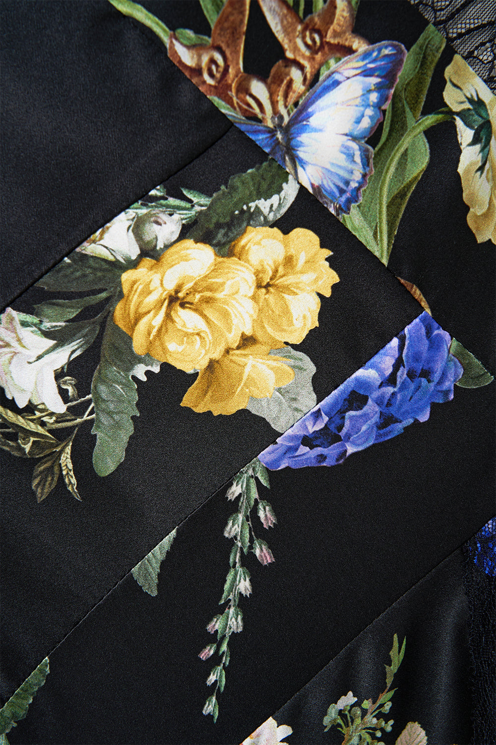 LACE SPLICE ONE SHOULDER DRESS OTTOMAN ELEGANCE