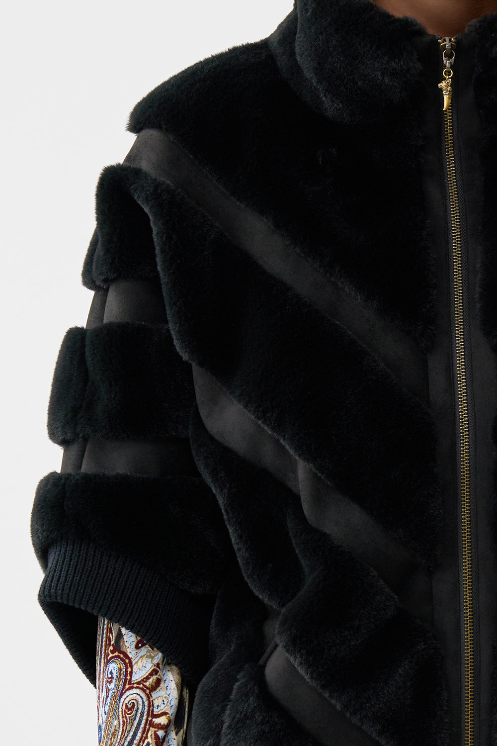 FAUX FUR SHORT SLEEVE SLOUCH JACKET ISTANBUL ANIMALIA