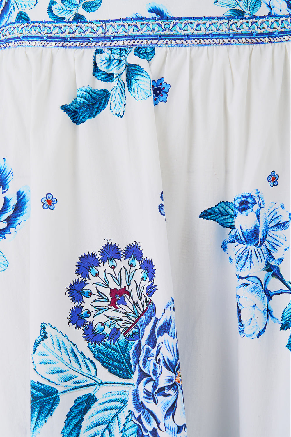 The CAMILLA MID LENGTH BOARDSHORT WITH ELASTIC WAIST HIGH CLASS HOOKAH in our  print.