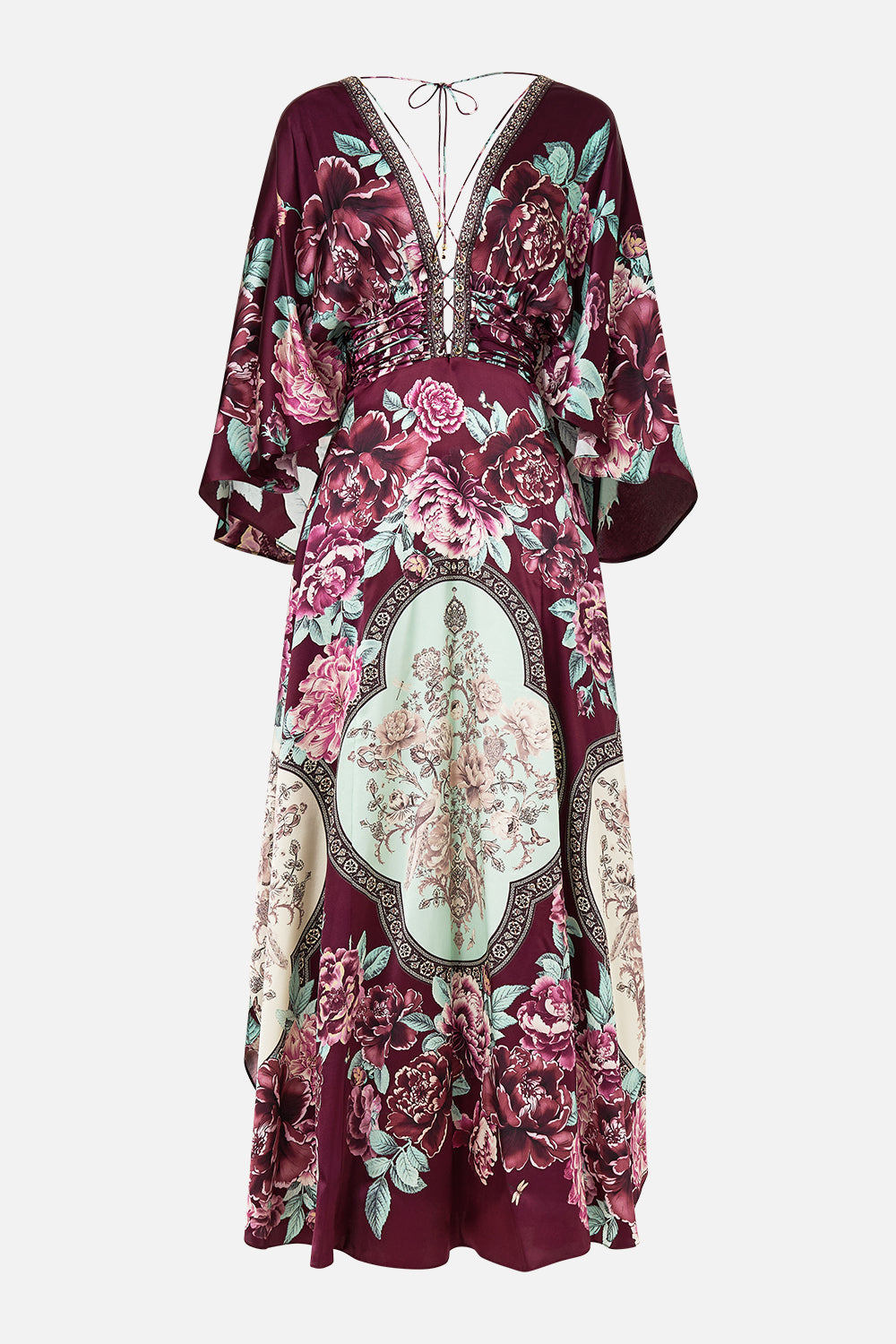 V NECK LACE UP DETAIL LONG DRESS IF THESE TILES COULD TALK