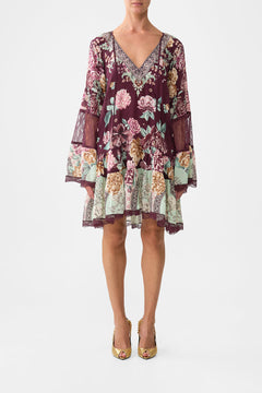 A-LINE GATHERED PANEL DRESS IF THESE TILES COULD TALK