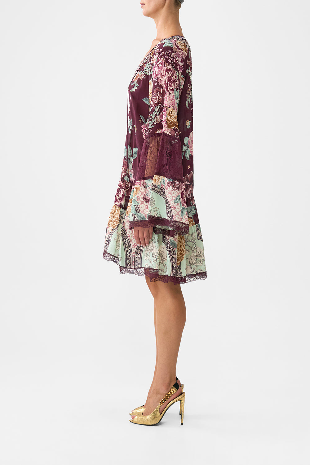 A-LINE GATHERED PANEL DRESS IF THESE TILES COULD TALK