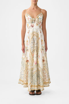 LONG DRESS WITH TIE FRONT OTTOMAN DYNASTY