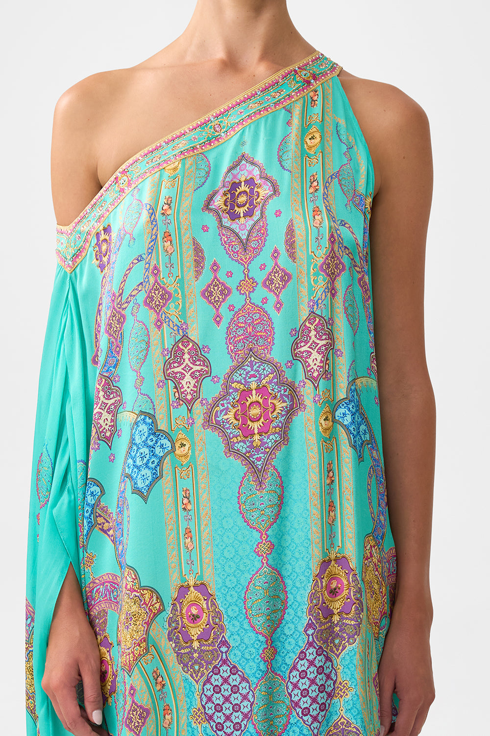 ONE SHOULDER KAFTAN WITH NECKBAND THE CONCUBINES CORRIDOR