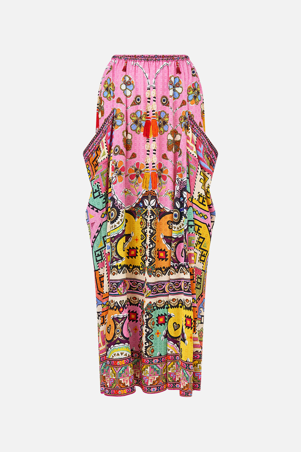The CAMILLA MID LENGTH BOARDSHORT WITH ELASTIC WAIST ANIMAL ALCHEMY in our  print.