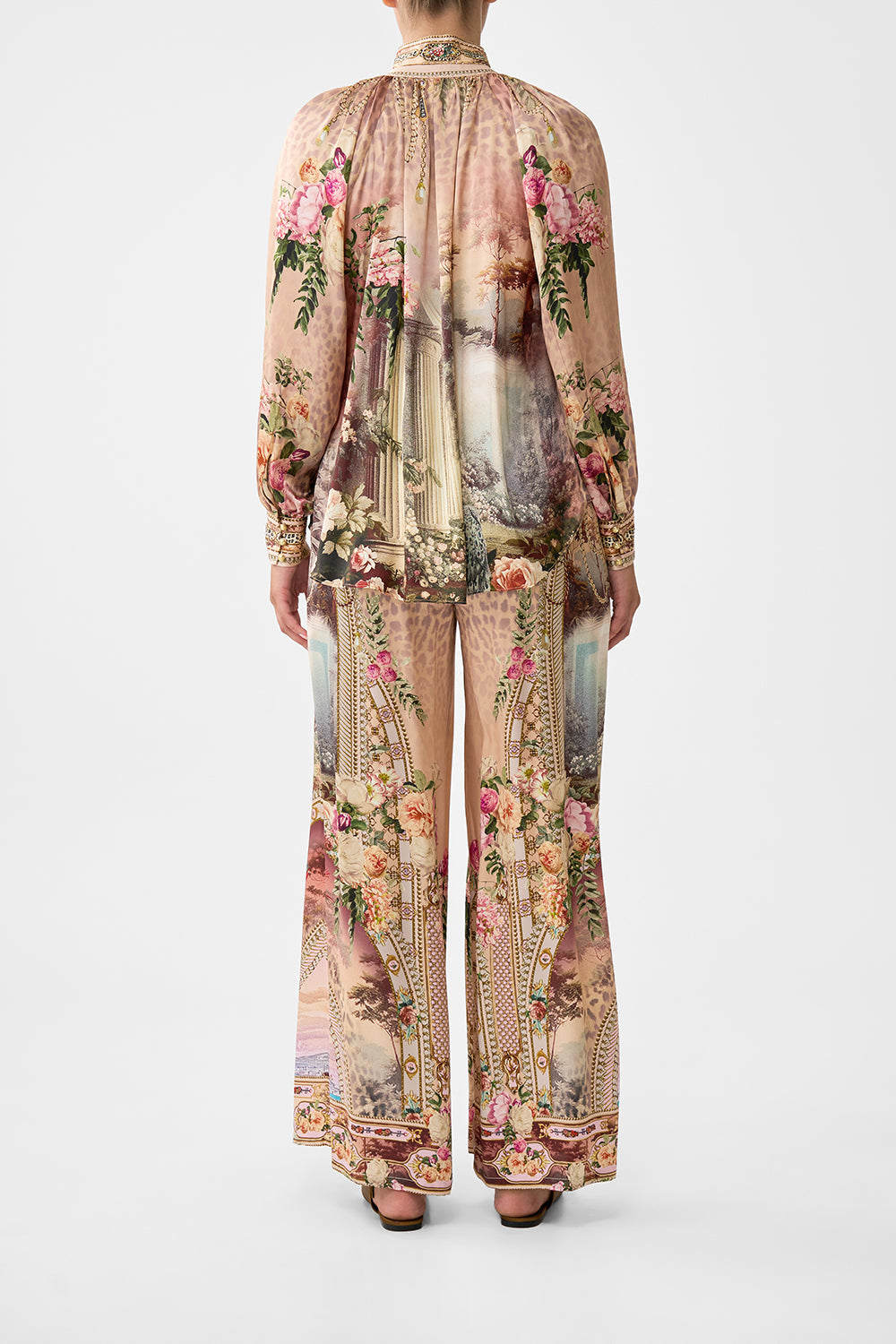 RAGLAN BUTTON UP SHIRT WATERCOLOUR WONDERLAND