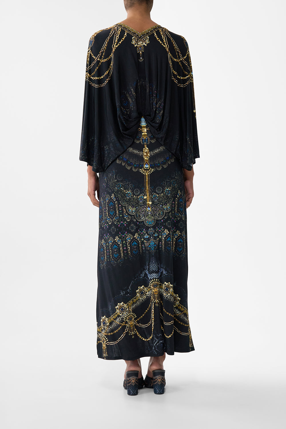 TUCK FRONT JERSEY DRESS SONG OF THE SOLSTICE