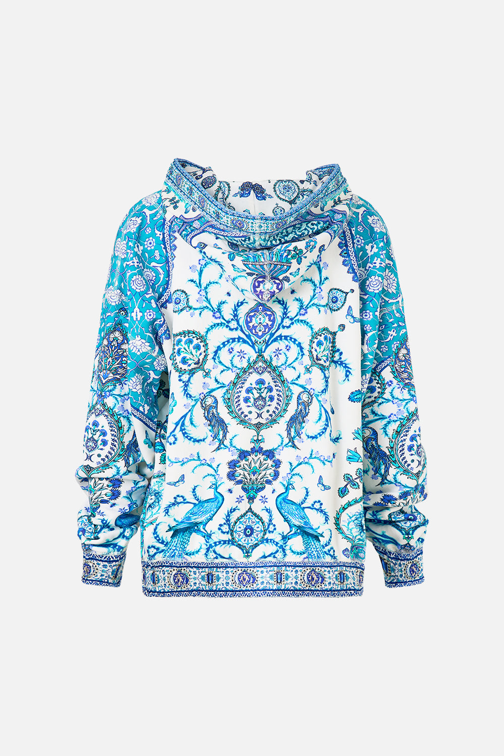 CONTRAST BAND HOODIE WITH SIDE POCKETS ISNIK LULLABY