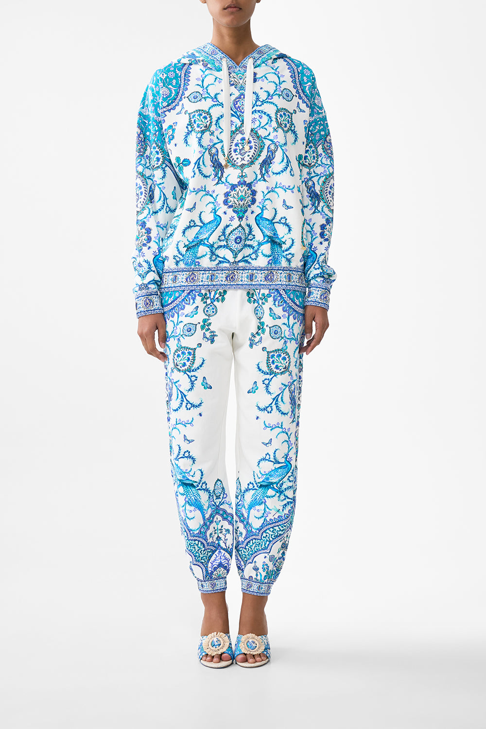 CONTRAST BAND HOODIE WITH SIDE POCKETS ISNIK LULLABY