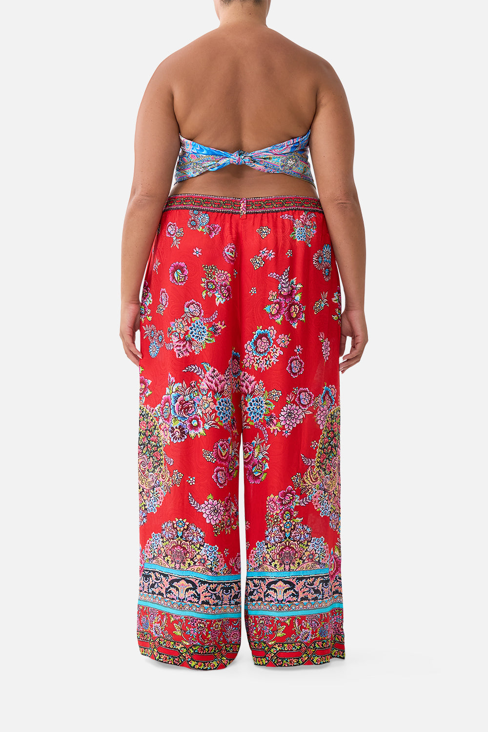 The CAMILLA MID LENGTH BOARDSHORT WITH FIXED WAIST OTTOMAN OPULENCE in our  print.