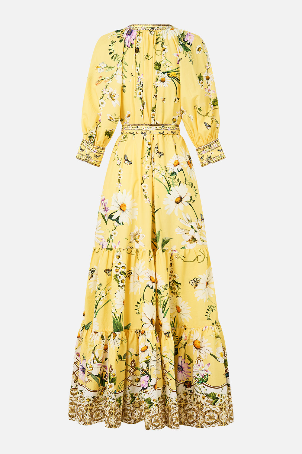 The CAMILLA Tiered Shirt Dress With Short Sleeve in our Daisy Chains print.