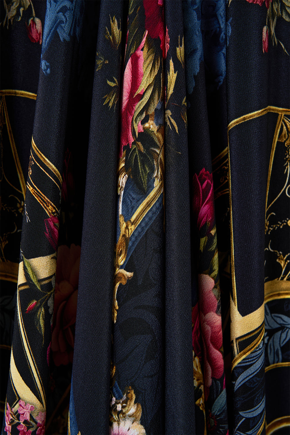 The CAMILLA T Shape Long Kaftan in our Ornate On A Plate print.