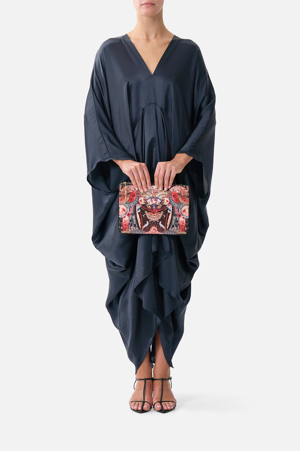 The CAMILLA DETACHABLE PUSSY BOW RAGLAN BLOUSE FLAMENCO FOLKLORE in our  print.