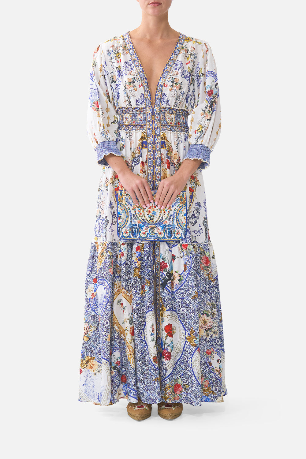 The CAMILLA WOVEN TWIST HEADBAND DAUGHTERS OF DUENDE in our DAUGHTERS OF DUENDE print.