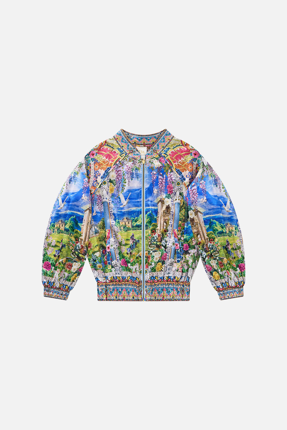 The CAMILLA OFF SHOULDER TOP WITH FRILL SLEEVE DAUGHTERS OF DUENDE in our  print.