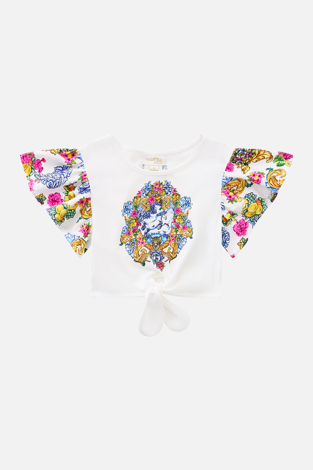 The CAMILLA RING HEADBAND ADORNED IN ARANJUEZ in our  print.