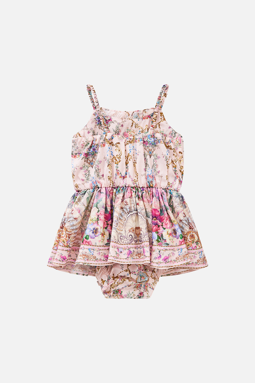 The CAMILLA EMBROIDERED SHORT SLEEVE CAMP COLLARED SHIRT DAUGHTERS OF DUENDE in our  print.
