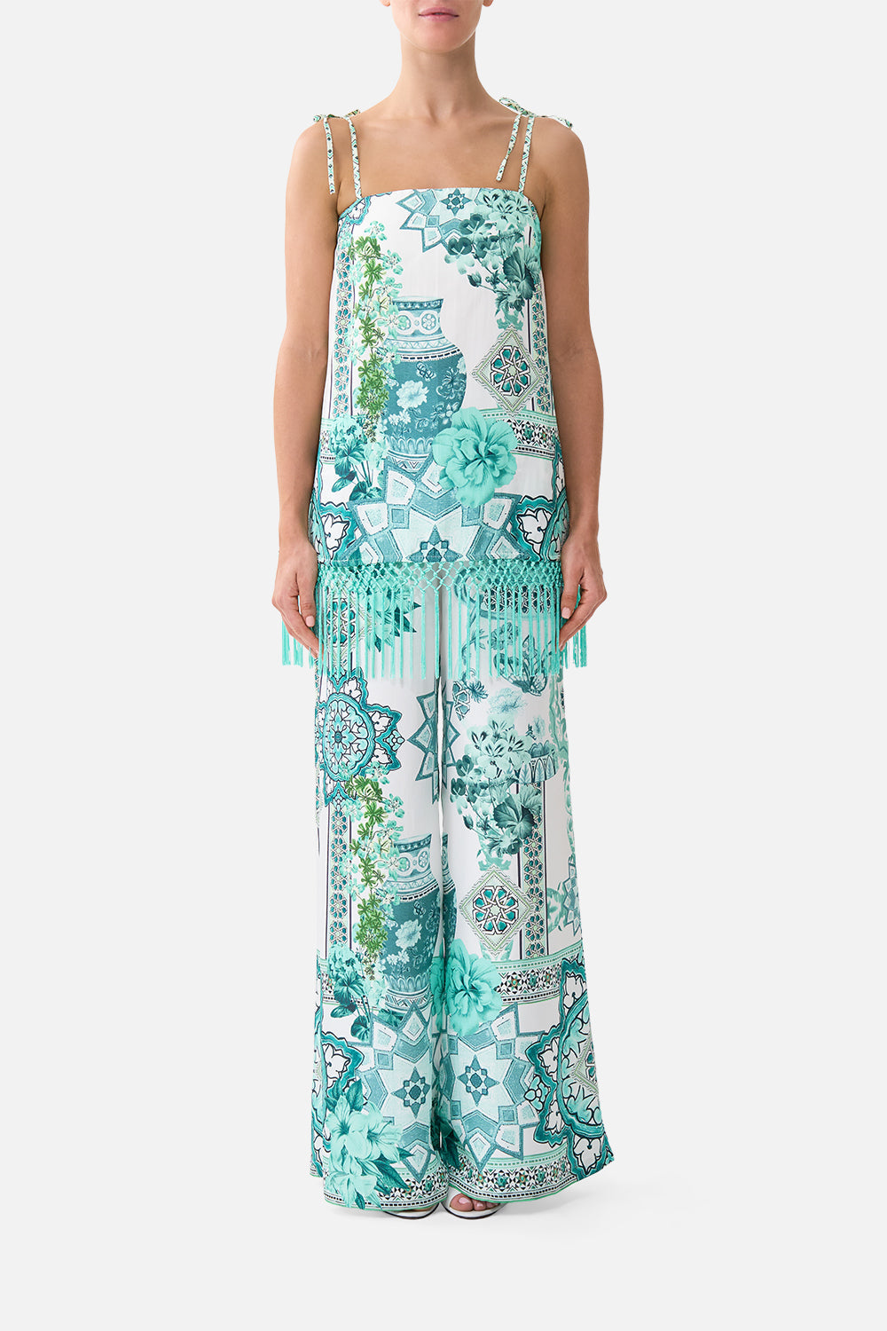 The CAMILLA LAYER WITH CENTRE BACK PANEL FLAMENCO FOLKLORE in our FLAMENCO FOLKLORE print.