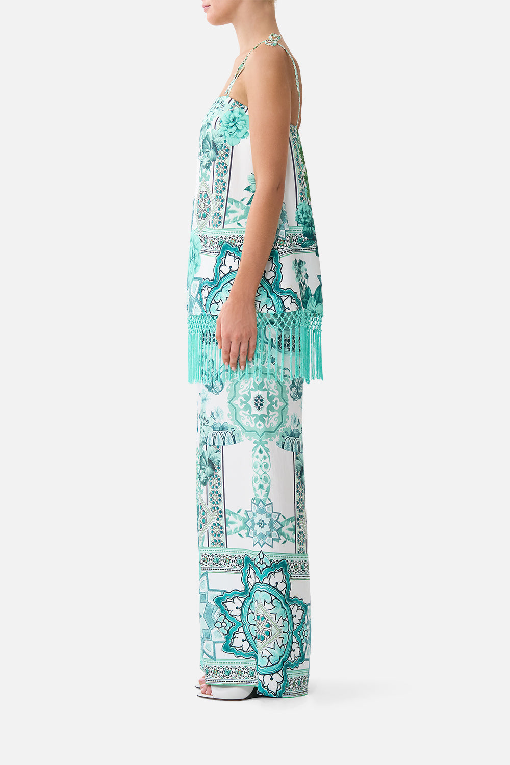 The CAMILLA LAYER WITH CENTRE BACK PANEL FLAMENCO FOLKLORE in our  print.
