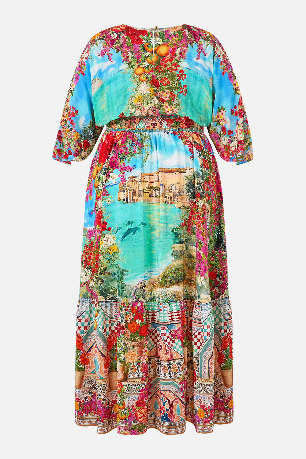 WAISTED DRESS WITH HEM RUFFLE MEET ME IN MALLORCA