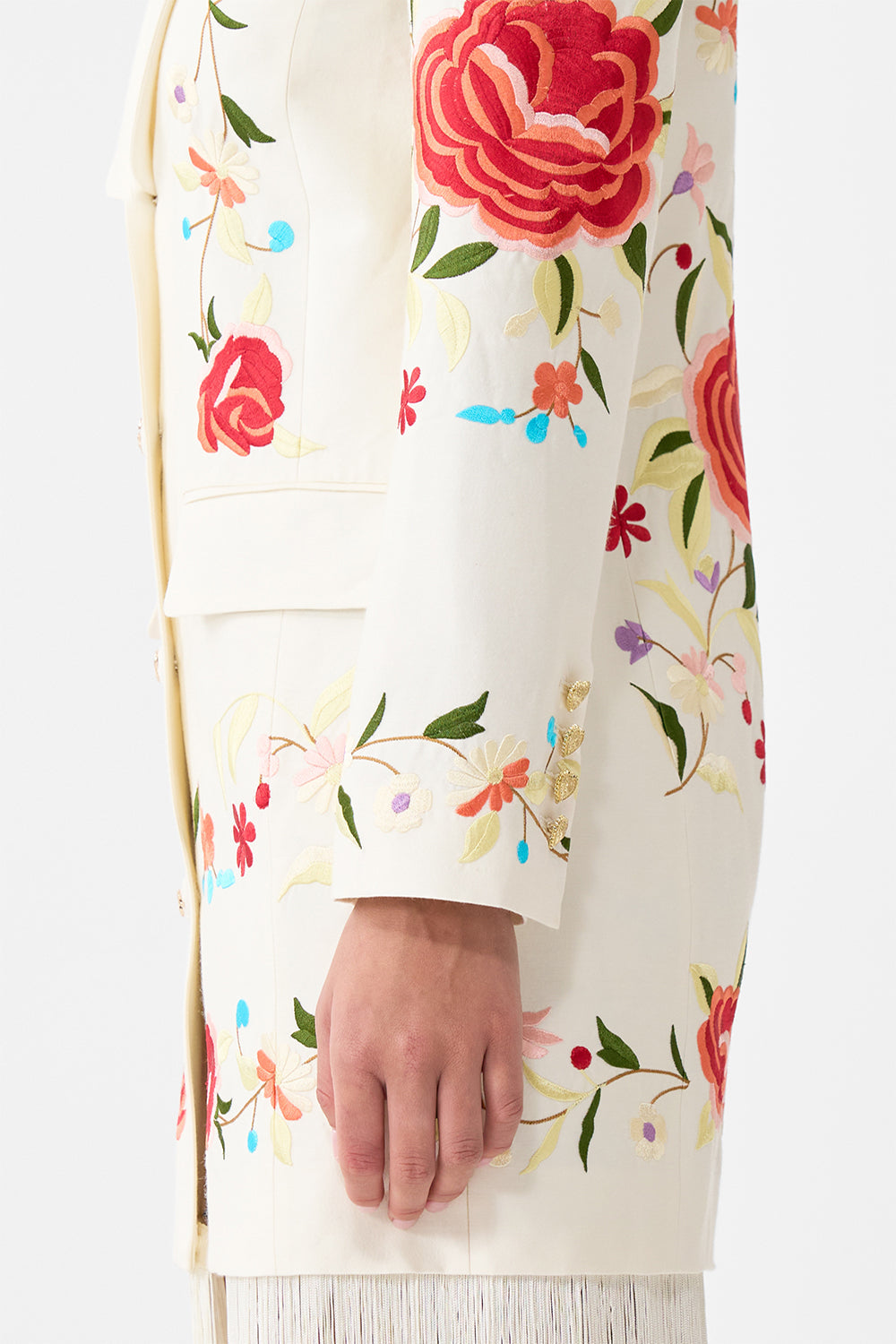 The CAMILLA T SHAPE LONG KAFTAN LIVIN LA VIDA ROSA in our  print.