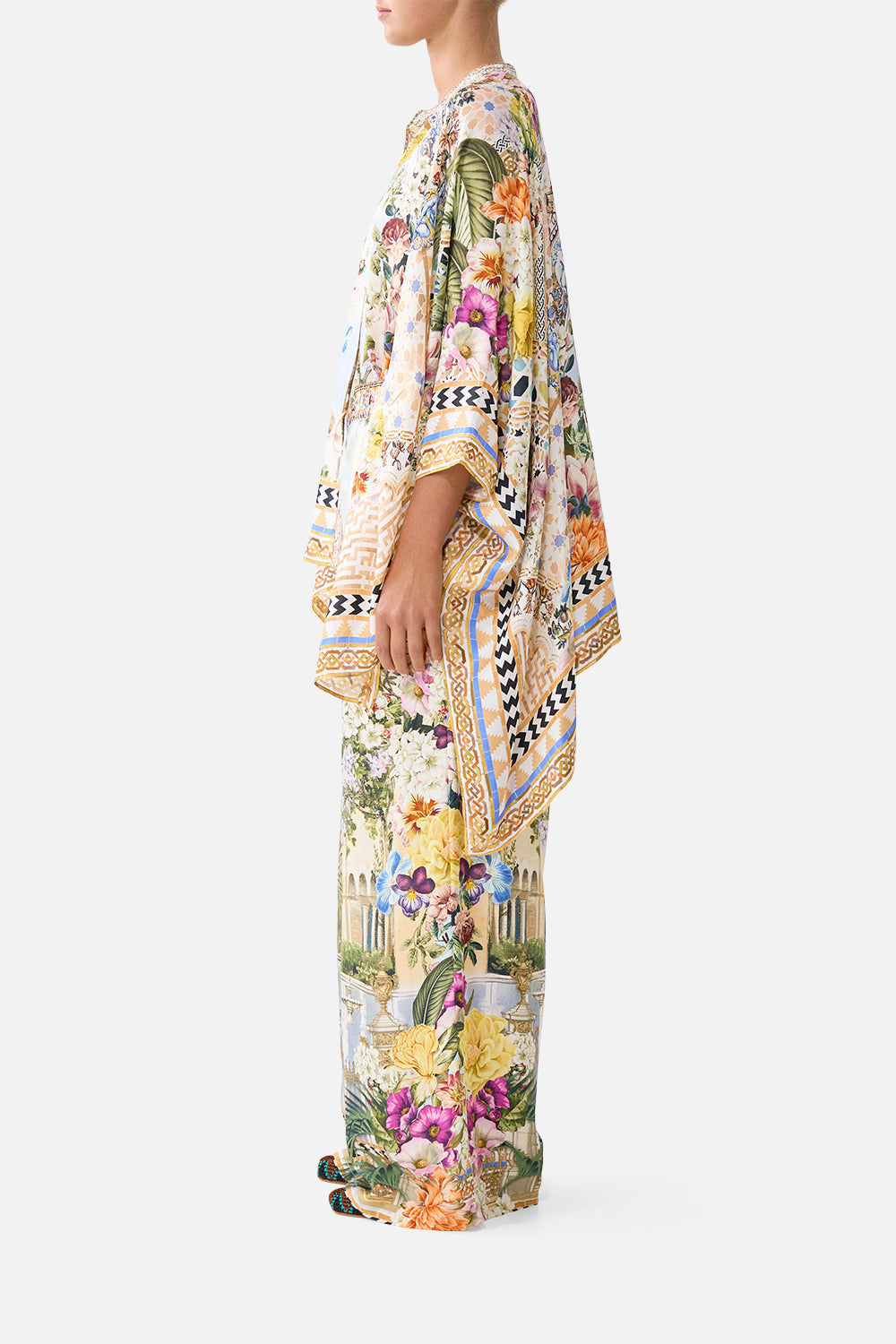 The CAMILLA SLIM FIT ROUND NECK T-SHIRT - WHITE OLÉ OLÉ in our OLÉ OLÉ print.