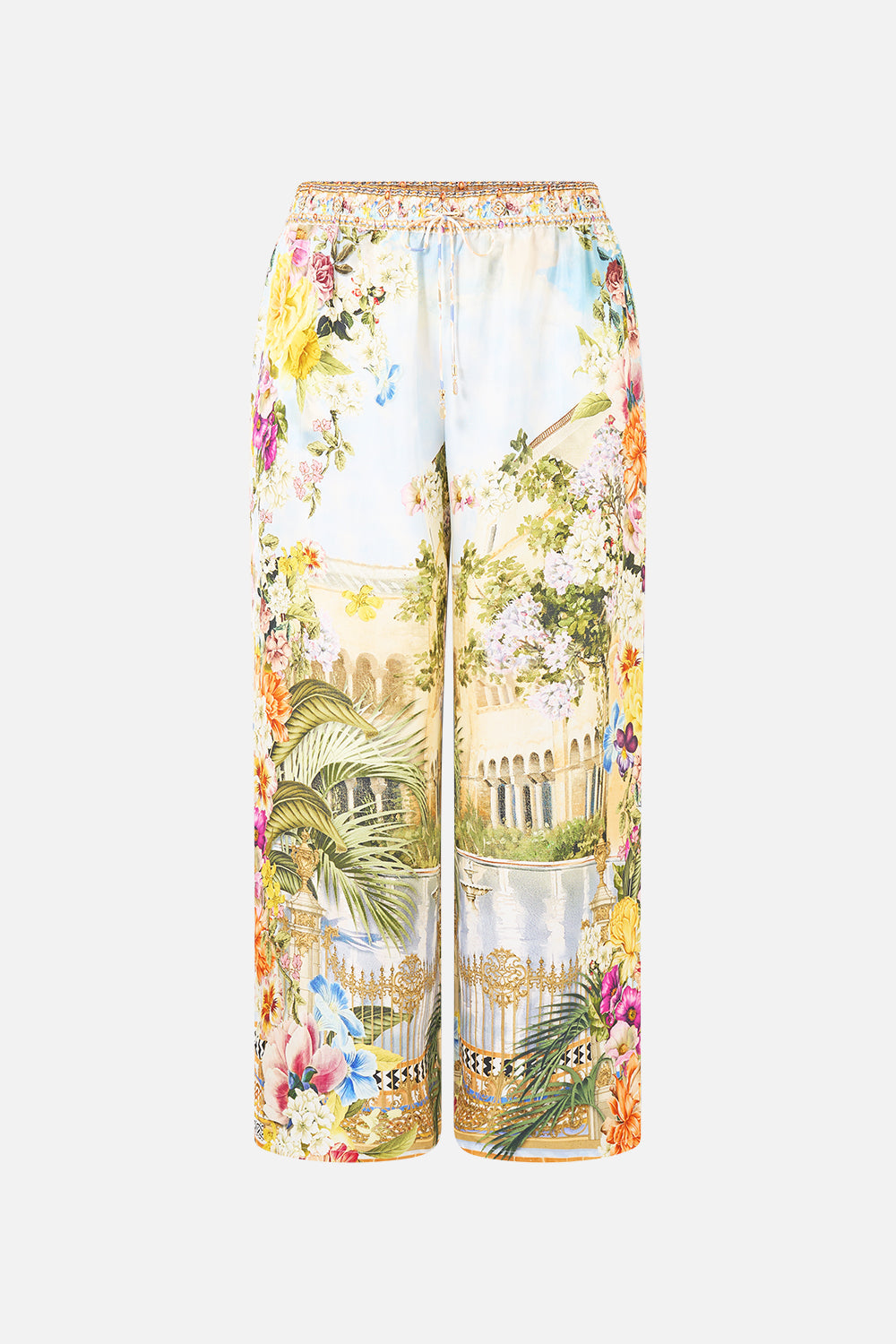 The CAMILLA SLIM FIT ROUND NECK T-SHIRT - WHITE OLÉ OLÉ in our  print.